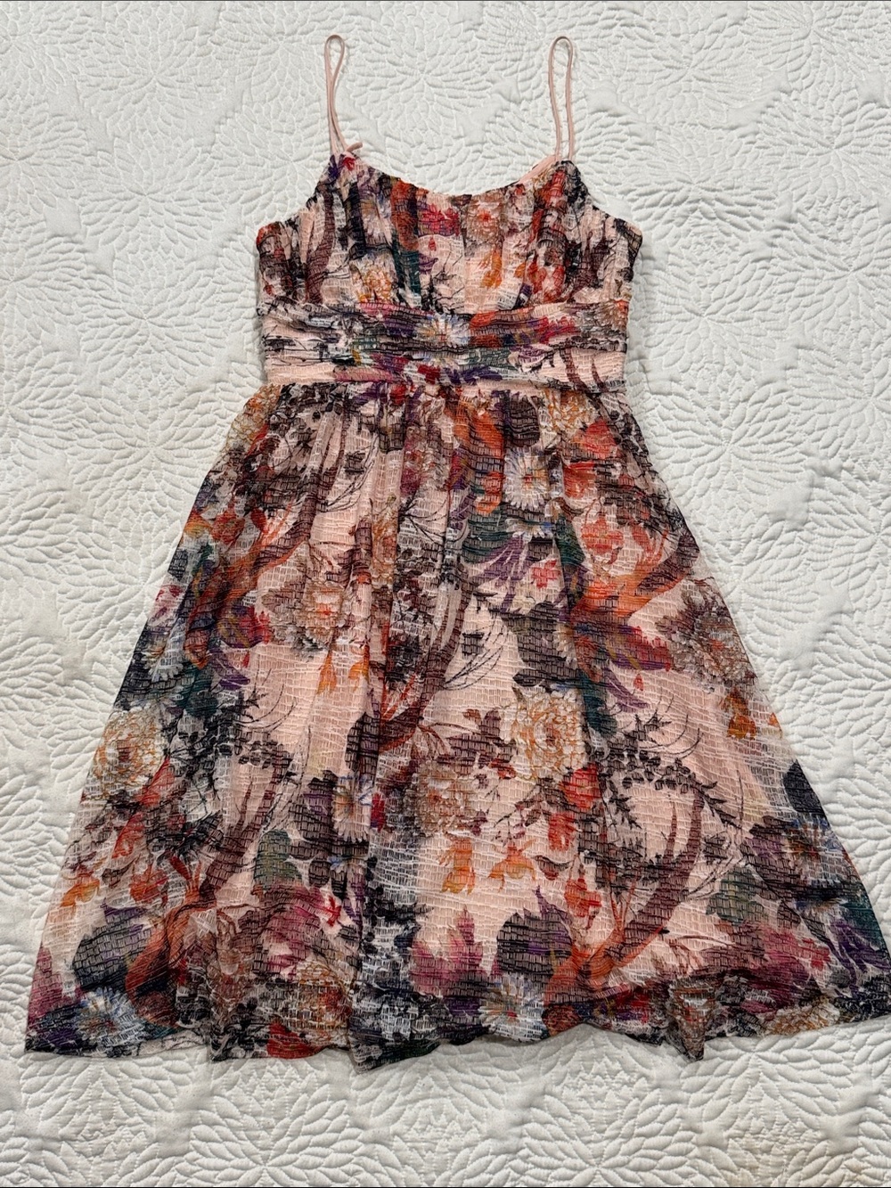 Maeve Anthro Floral McKenzie Autumn Wedding Guest Midi Dress